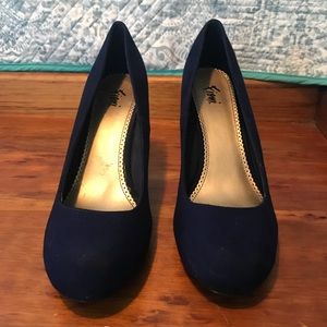 Navy Blue Fioni Heels